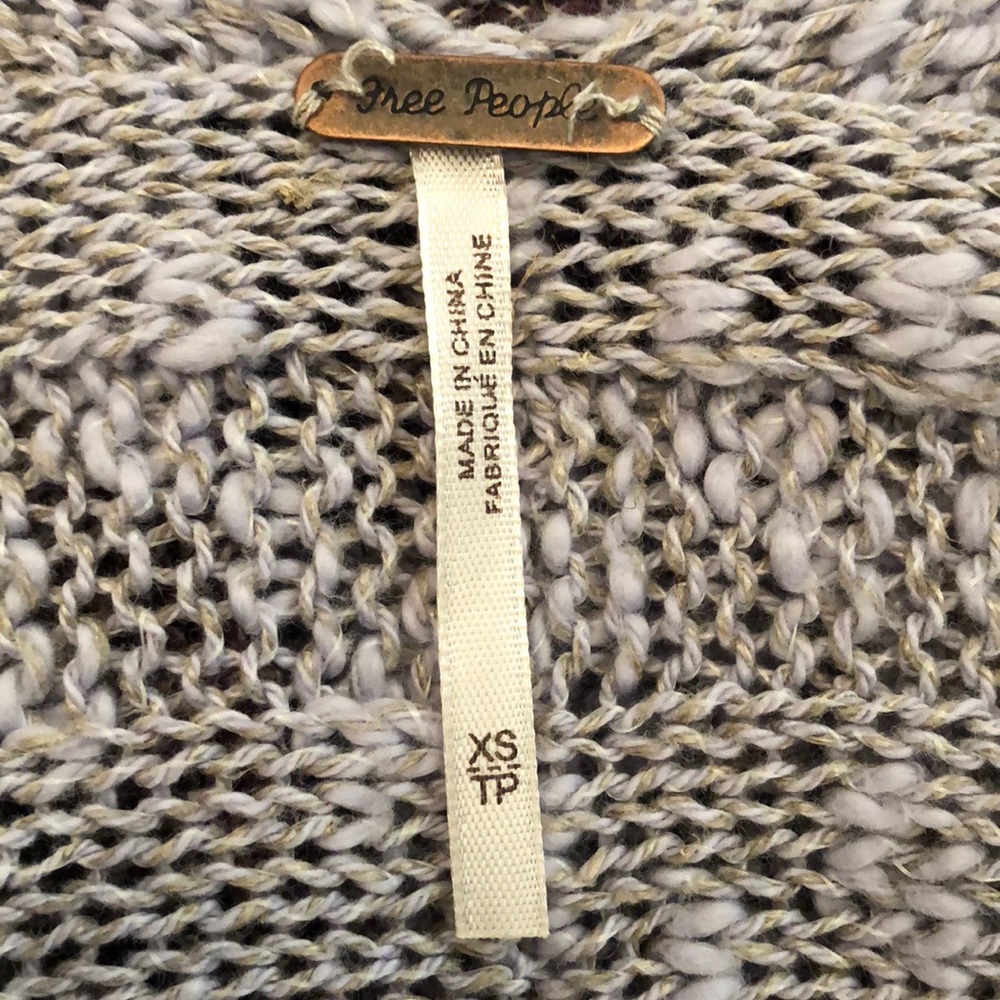Free People Gray & Red Sweater offers welcome - Picture 7 of 8